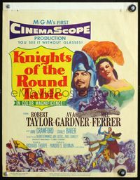 4s190 KNIGHTS OF THE ROUND TABLE WC '54 Robert Taylor as Lancelot, sexy Ava Gardner as Guinevere!