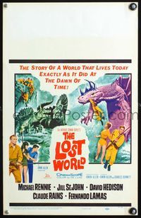 4s210 LOST WORLD WC '60 Michael Rennie battles dinosaurs in the Amazon Jungle!