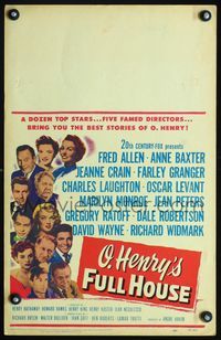 4s249 O. HENRY'S FULL HOUSE WC '52 Marilyn Monroe pictured along with eleven co-stars!