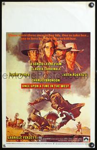 4s257 ONCE UPON A TIME IN THE WEST WC '68 Sergio Leone, art of Claudia Cardinale & Henry Fonda!