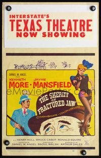 4s316 SHERIFF OF FRACTURED JAW WC '59 sexy burlesque Jayne Mansfield, sheriff Kenneth More!
