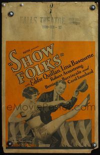 4s318 SHOW FOLKS WC '28 great image of vaudeville dancer Eddie Quillan & sexy Lina Basquette!