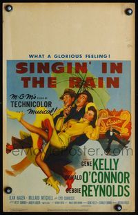 4s321 SINGIN' IN THE RAIN WC '52 Gene Kelly, Donald O'Connor, Debbie Reynolds, classic musical!