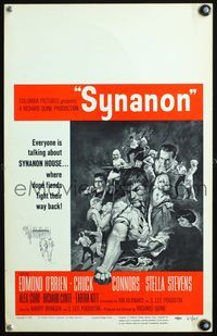 4s348 SYNANON WC '65 dope fiend Richard Conte, wild censored drug addiction artwork!