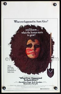 4s391 WHAT EVER HAPPENED TO AUNT ALICE? WC '69 creepy horror image of woman buried up to her face!