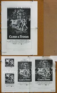 4t219 CLASH OF THE TITANS ad mat '81 Ray Harryhausen, great fantasy art by Greg & Tim Hildebrandt!