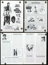 4t089 BEARS & I/SHAGGY DOG pressbook '74 Walt Disney family double-bill!