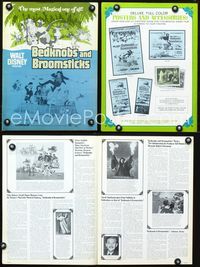 4t095 BEDKNOBS & BROOMSTICKS pressbook '71 Walt Disney, Angela Lansbury, great cartoon art!