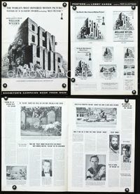 4t102 BEN-HUR pressbook '60 Charlton Heston, William Wyler classic religious epic, cool art!