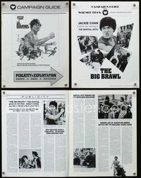 4t109 BIG BRAWL pressbook '80 early Jackie Chan, violent art, a kung fu fight to the finish!