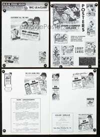 4t114 BIG LEAGUER pressbook '53 Edward G. Robinson, Vera-Ellen, Robert Aldrich directed, baseball!