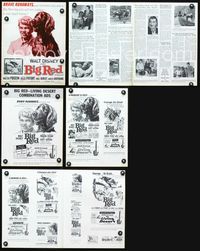 4t116 BIG RED pressbook '62 Disney, Walter Pigeon, artwork of Irish Setter dog!