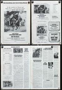 4t122 BITE THE BULLET pressbook '75 cool art of Gene Hackman, Candice Bergen & James Coburn!