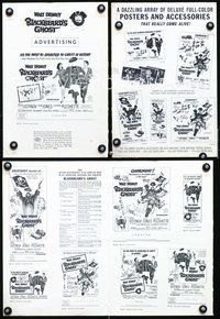 4t130 BLACKBEARD'S GHOST ad supplement '68 Walt Disney, artwork of wacky invisible pirate Ustinov!