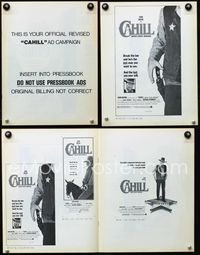 4t181 CAHILL revised pressbook supplement '73 classic United States Marshall John Wayne!