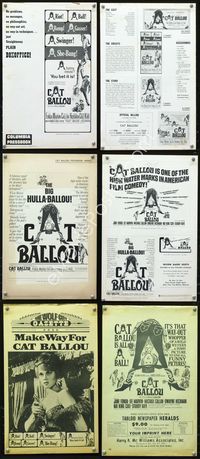 4t191 CAT BALLOU pressbook '65 classic sexy cowgirl Jane Fonda, Lee Marvin, great artwork!