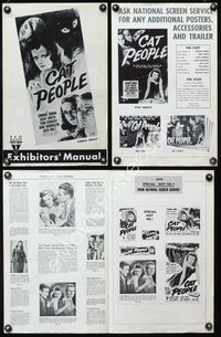 4t194 CAT PEOPLE pressbook R57 directed by Jacques Tourneur, sexy Simone Simon, horror!
