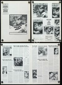 4t207 CHILDREN OF THE DAMNED pressbook '64 beware the creepy kid's eyes that paralyze!