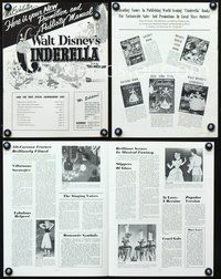 4t216 CINDERELLA pressbook R57 Walt Disney classic romantic fantasy cartoon!