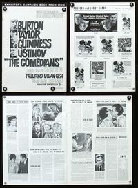 4t230 COMEDIANS pressbook '67 Richard Burton, Elizabeth Taylor, Alec Guinness & Peter Ustinov!