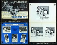 4t235 CONQUERED CITY pressbook '65 David Niven, Ben Gazzara, spy vs. counter spy!