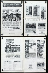 4t249 CROWDED SKY pressbook '60 Dana Andrews, Rhonda Fleming, airplane disaster thriller!