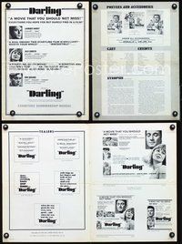 4t262 DARLING pressbook '65 Julie Christie, Laurence Harvey, Dirk Bogarde, John Schlesinger!