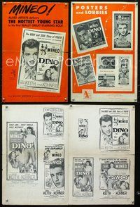 4t281 DINO pressbook '57 huge super close up of troubled teen Sal Mineo, plus full-length image!