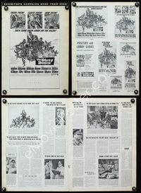 4t283 DIRTY DOZEN pressbook '67 Charles Bronson, Jim Brown, Lee Marvin, cool battle scene art!