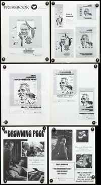 4t305 DROWNING POOL pressbook '75 cool image of Paul Newman as private eye Lew Harper!