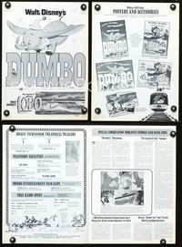 4t306 DUMBO/LEGEND OF LOBO pressbook '72 Walt Disney double-bill, Elephants & Wolves!