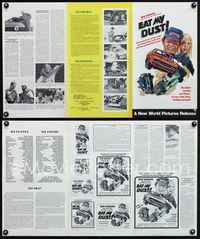 4t311 EAT MY DUST pressbook '76 Ron Howard pops the clutch and tells the world, car chase art!
