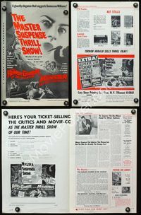 4t331 EYES WITHOUT A FACE/MANSTER pressbook '62 double-bill, the master suspense thrill show!