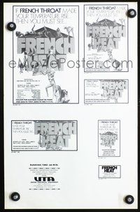 4t379 FRENCH HEAT pressbook '76 sexy women artwork, you must see, xxx rated!