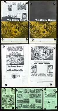 4t419 GREEN BERETS pressbook '68 John Wayne, David Janssen, Jim Hutton, cool Vietnam War art!