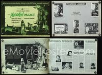 4t435 HAUNTED PALACE pressbook '63 Vincent Price, Lon Chaney, Edgar Allan Poe, cool horror art!