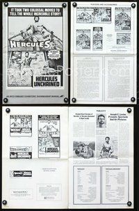 4t447 HERCULES /HERCULES UNCHAINED pressbook '73 world's mightiest man Steve Reeves!