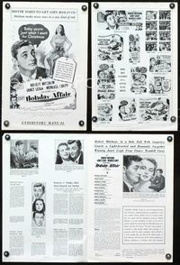 4t456 HOLIDAY AFFAIR pressbook '49 sexy Janet Leigh is just what Robert Mitchum wants for Christmas!