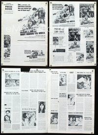 4t468 HOT RODS TO HELL pressbook '67 Dana Andrews, Jeanne Crain, Hotter than Hell's Angels!