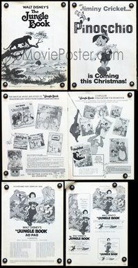 4t526 JUNGLE BOOK pressbook R78 Walt Disney cartoon classic, great art of all characters!