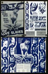 4t585 LOVE SLAVES pressbook 76 sex fantasy becomes reality, x-rated!