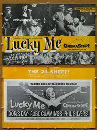 4t593 LUCKY ME pressbook '54 sexy Doris Day, Robert Cummings, Phil Silvers!