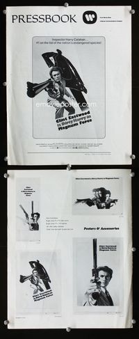 4t600 MAGNUM FORCE pressbook '73 Clint Eastwood is Dirty Harry pointing his huge gun!