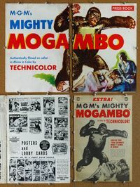 4t636 MOGAMBO pressbook '53 Clark Gable, Grace Kelly & Ava Gardner in Africa!