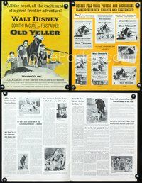 4t686 OLD YELLER pressbook R65 great artwork of Disney's most classic canine!