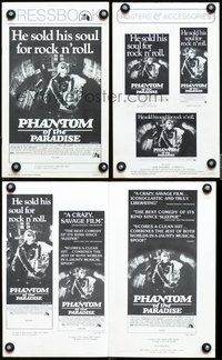 4t711 PHANTOM OF THE PARADISE pressbook '74 Brian De Palma, he sold his soul for rock n' roll!