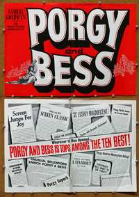 4t723 PORGY & BESS pressbook '59 art of Sidney Poitier, Dorothy Dandridge & Sammy Davis Jr.!