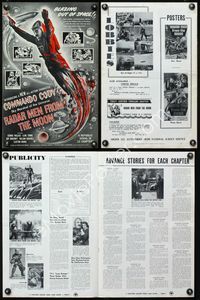 4t739 RADAR MEN FROM THE MOON pressbook '52 cool wacky sci-fi artwork, George Wallace, serial!