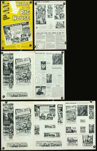4t752 REVOLT IN THE BIG HOUSE pressbook '58 the raging violence of 2 thousand caged men!