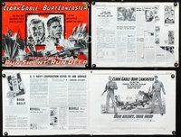 4t778 RUN SILENT, RUN DEEP pressbook '58 Clark Gable & Burt Lancaster in military submarine!